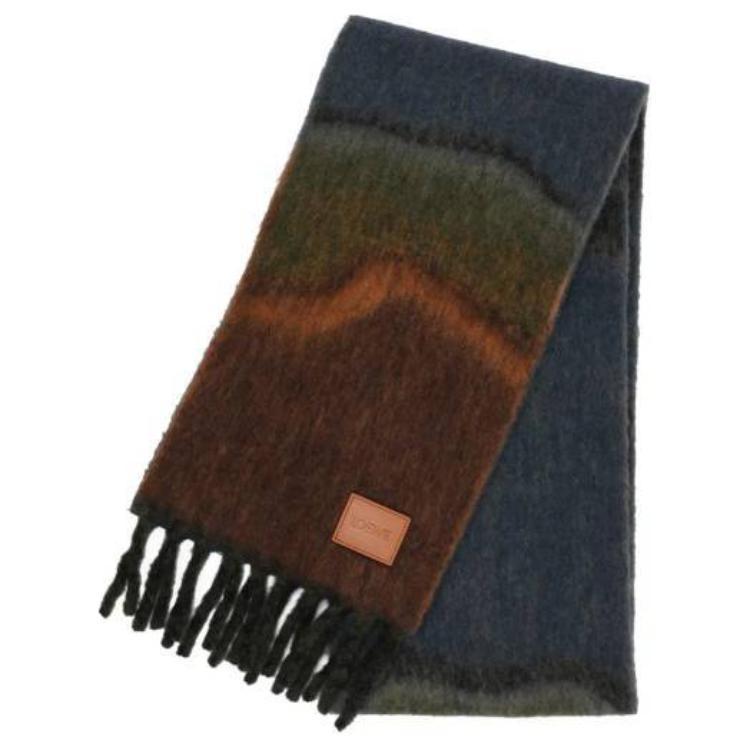 LOEWE Marble Patterned Tone Jacquard Scarf Women's F655SS1X021489