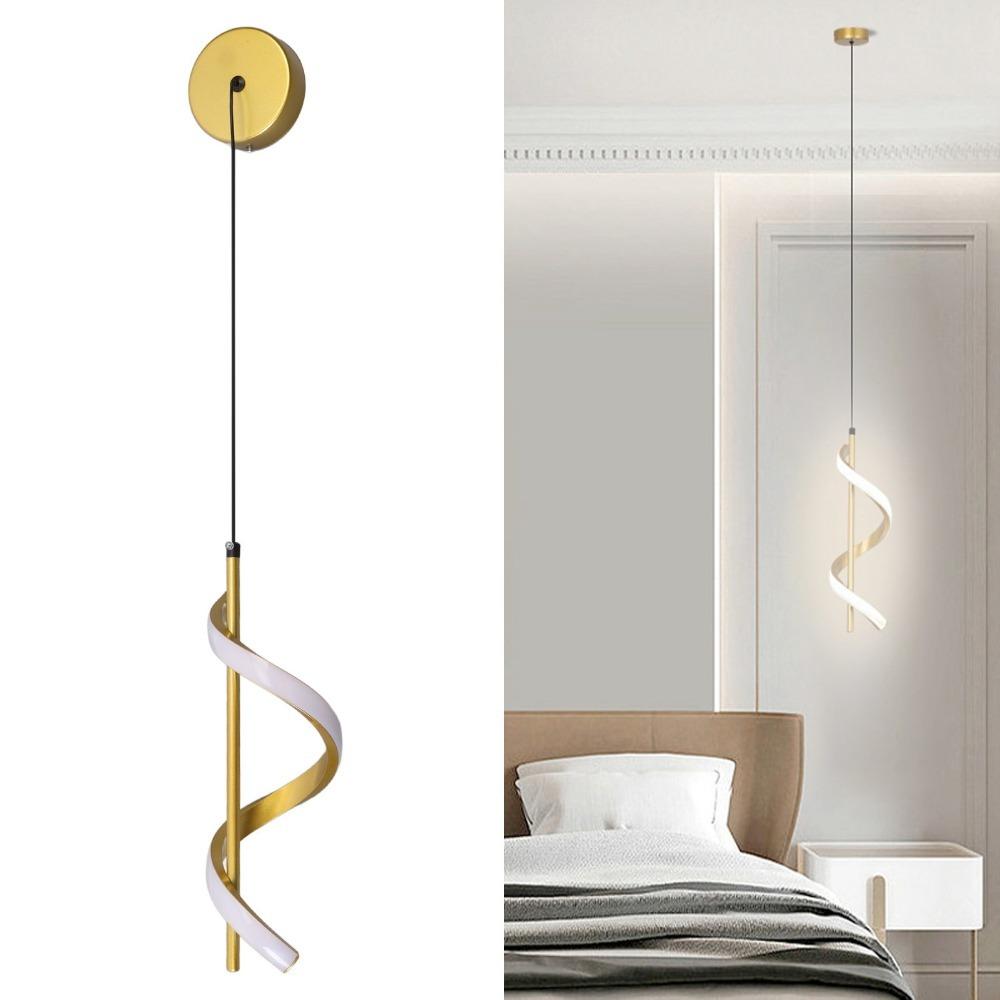 12W LED Pendant Light Gold LED Hanging Lamp Modern Pendant Lighting Fixture  Bedroom