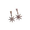 Korean Diamond Snowflake Pendant Earrings: Elegant, High-End, Versatile Design for Women