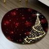 Рождественский круглый ковер для спальни, гостиной, прихожей с ковриком, кромка дивана, игровой стул, противоскользящий коврик, рождественский подарок