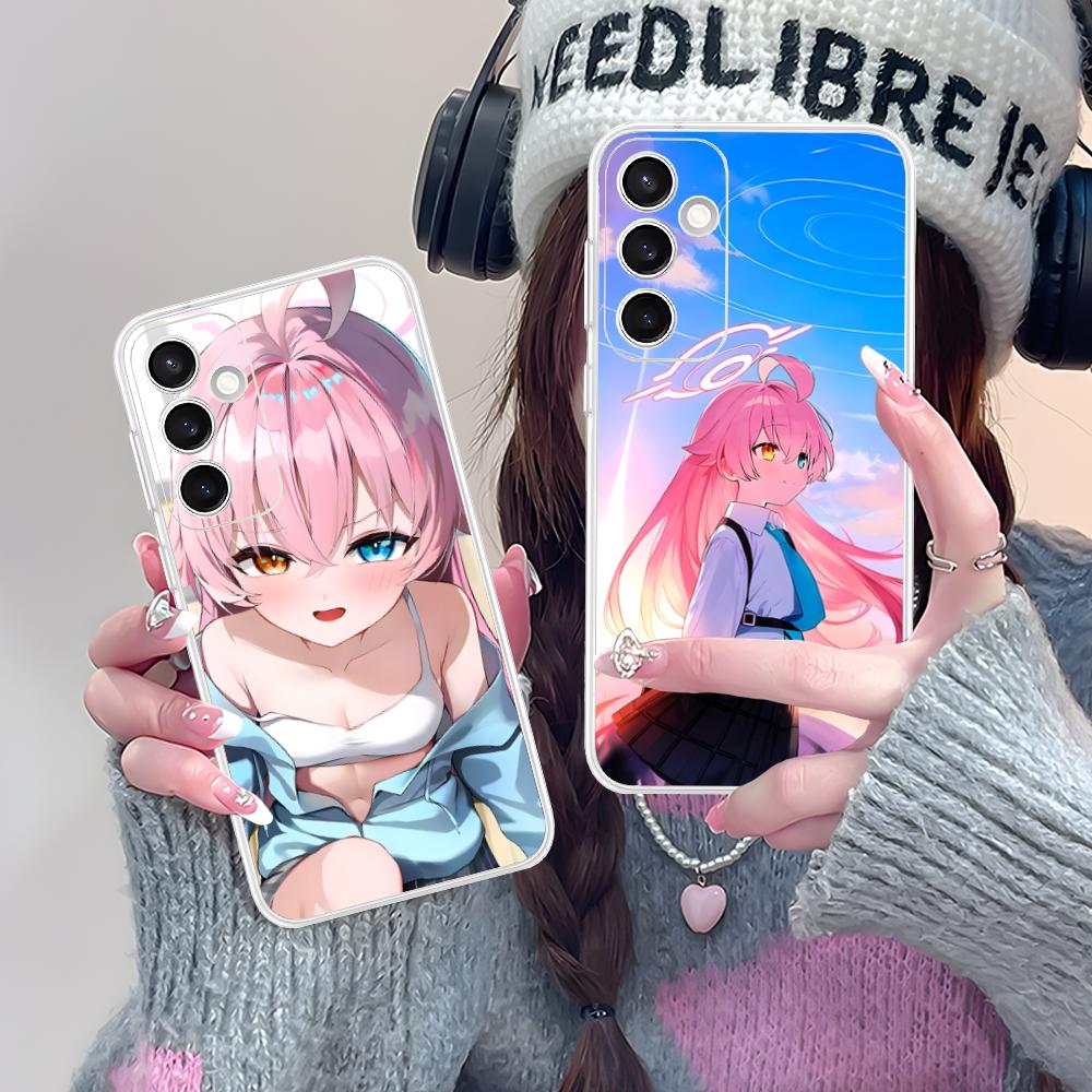 Прозрачный чехол для мобильного телефона Blue Archive Takahashi Hoshino для Samsung Galaxy S25 S24 S23 S22 S21Plus FE Ultra Цветная обложка