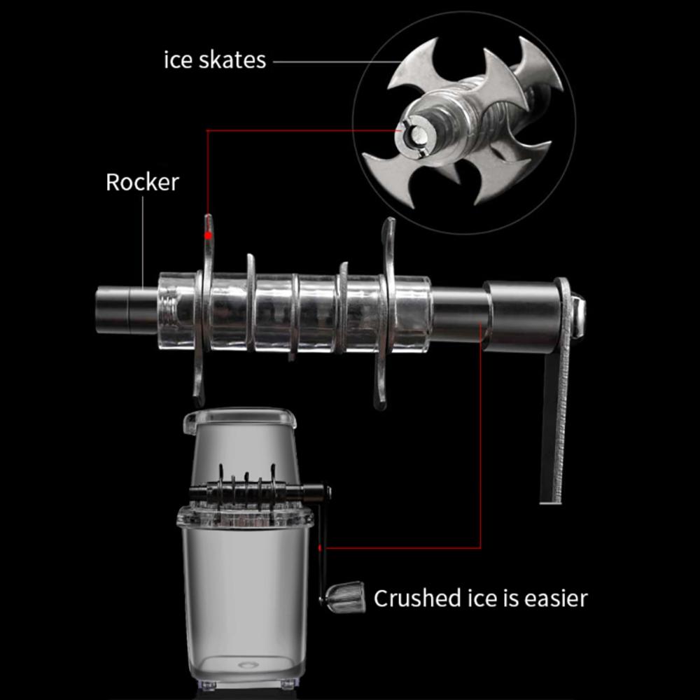 Tools Bar Home Portable Summer Transparent DIY Ice Crusher Manual Shaver Ice Blender Ice Chopper