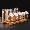 Bamboo Tabletop Tea Cup Draining Rack