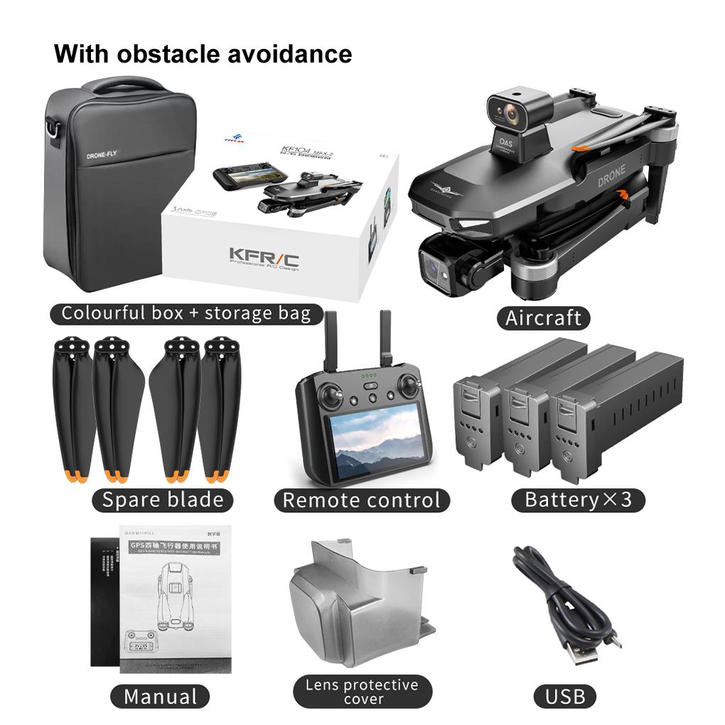 KF104 / KF104MAX2 Профессиональный Дрон WIFI 360 Обход Препятствий Сенсорный Экран FPV Бесколлекторный С 4K Камерой 3-Осевой Подвес RC Дрон