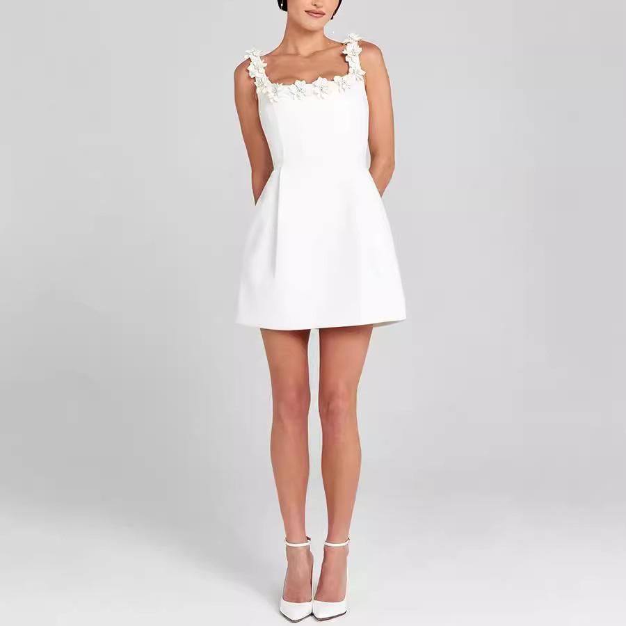 Европейское и американское весенне-летнее платье-комбинезон без рукавов с карманами - Свободное повседневное женское платье