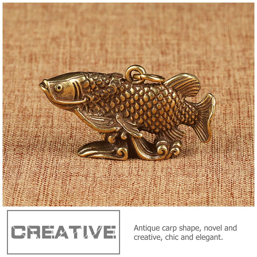 Латунный карп Декор для настольных статуй Tablescape Vintage Fish Изысканные украшения для дома
