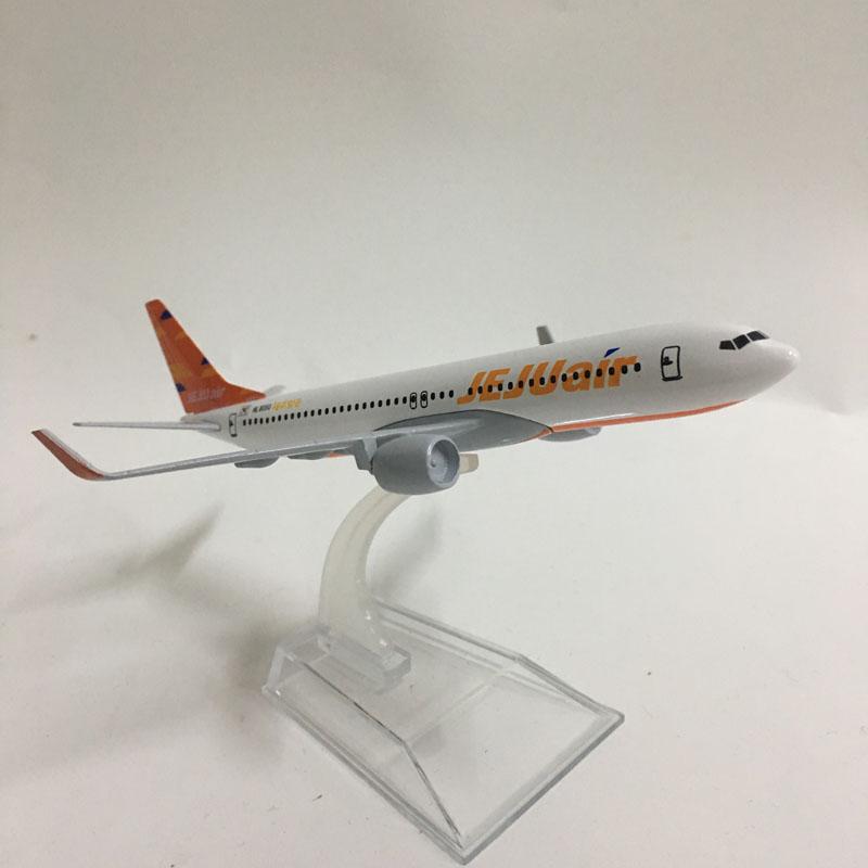 Jason Tutu 16cm Korea Jejuair Airlines Boeing 737 Model Airplane Diecast Metal 1/400 Scale Planes