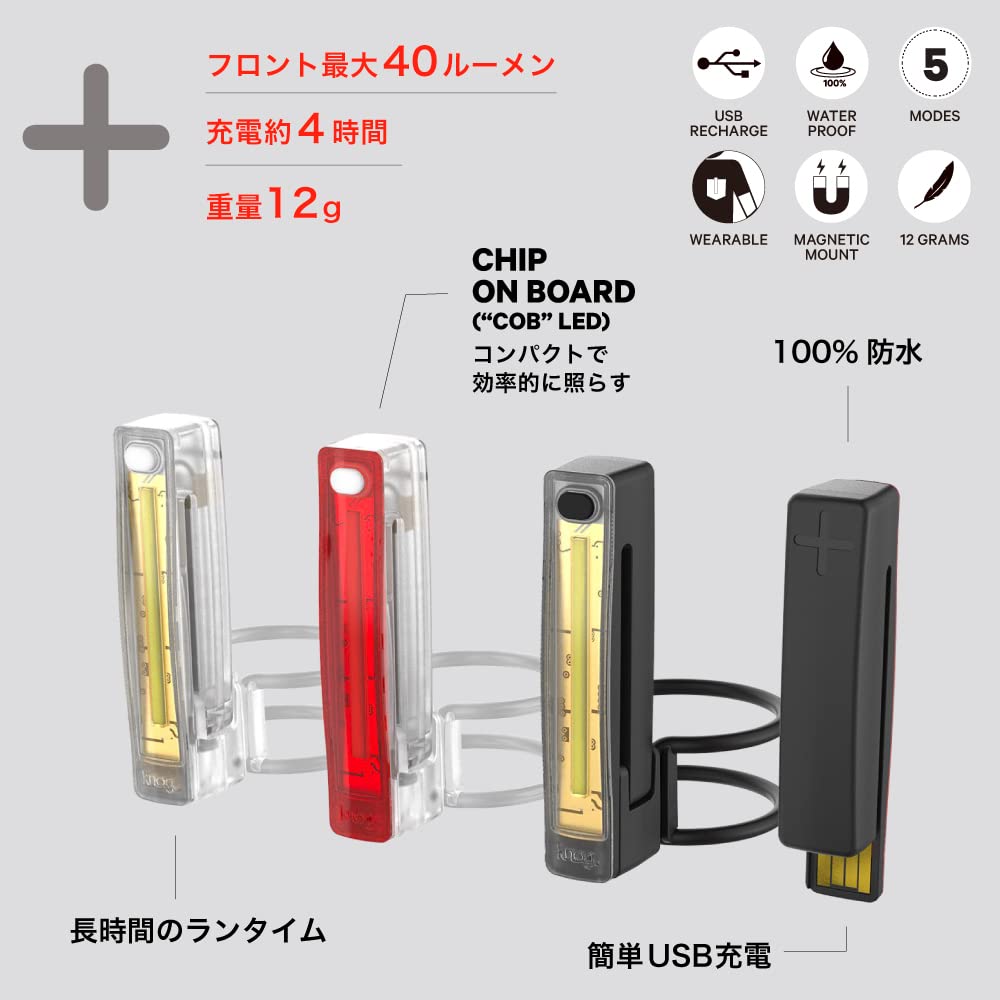 [Оригинальный японский продукт] Велосипедный фонарь KNOG Nog Plus [PLUS] Передний