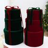 Set of 3 Assorted Size Christmas Gift Boxes Round Present Packaging Box  for Wedding