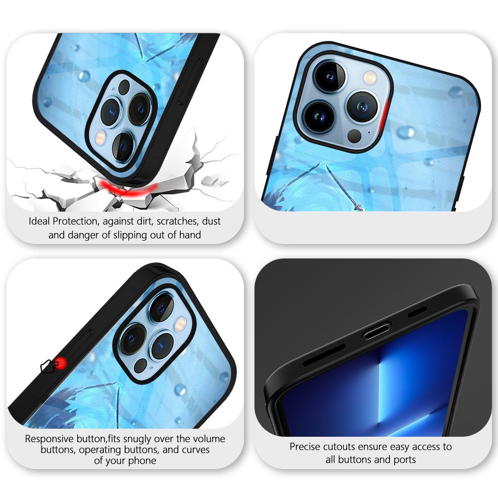 Чехол для телефона Demon Slayer Anime для Iphone 14 13 11 12 Pro Max Mini Xs Xr X, чехол из закаленного стекла для Iphone 7 8 6s Plus Se 2022