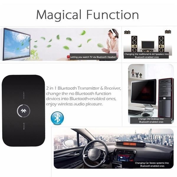 Bluetooth émetteur récepteur, ELEGIANT B6 multifonction émetteur audio Bluetooth 2-en-1 et le récepteur Bluetooth Adaptateur