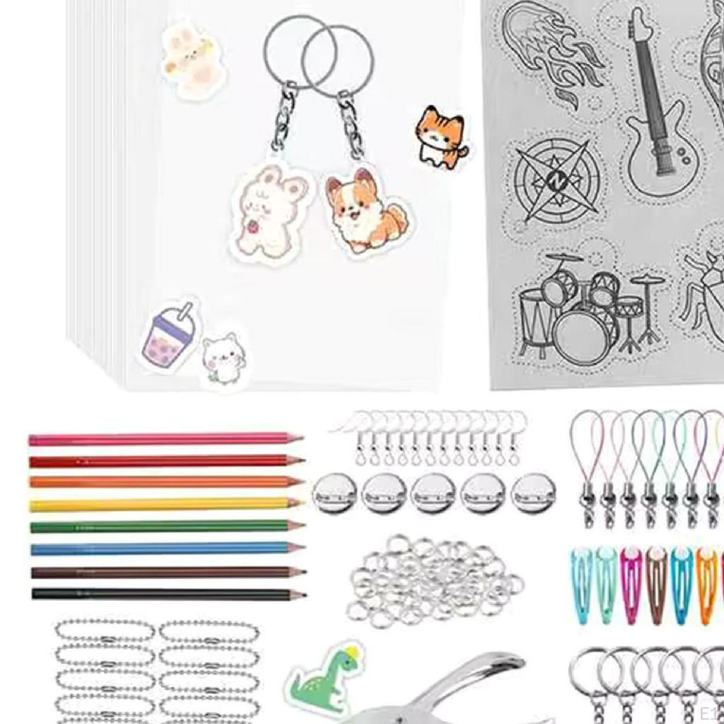 Shrink Film Papers Decor Paper Crafts for Keychains Necklace Birthday