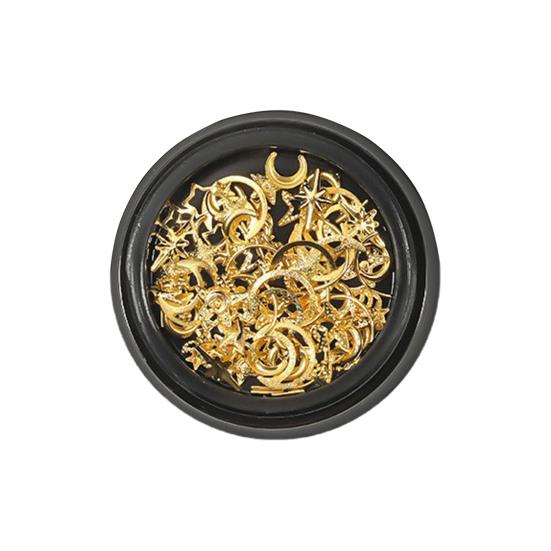 Yousheng 1 коробка DIY украшения для ногтей ажурные сплав звезда луна треугольник чешуйка 3D блестящие стразы подвески украшения для ногтей смешанные аксессуары