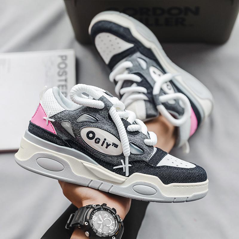 Мода 2024 Новые кроссовки Мужские удобные низкие туфли на шнуровке на платформе Повседневная обувь для скейтборда на открытом воздухе Кроссовки для мужчин