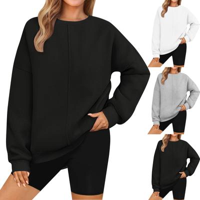 Женская негабаритная толстовка с длинным рукавом, повседневная свободная рубашка на пуговицах с V-образным вырезом, туника, топы, рубашки