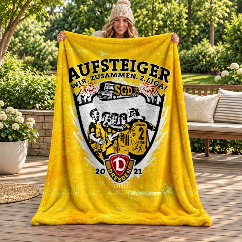 Dynamo Dresden blanket Flannel Blanket Soft Cozy Plush Throw for Sofa Bed Lightweight Home Decoration Gifts for Christmas various holidays