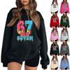 Women's Fashionable Casual Long-Sleeved Round-Neck Printed Pullover Sweatshirt