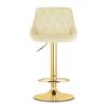 KAST stool - beige velvet / gold base
