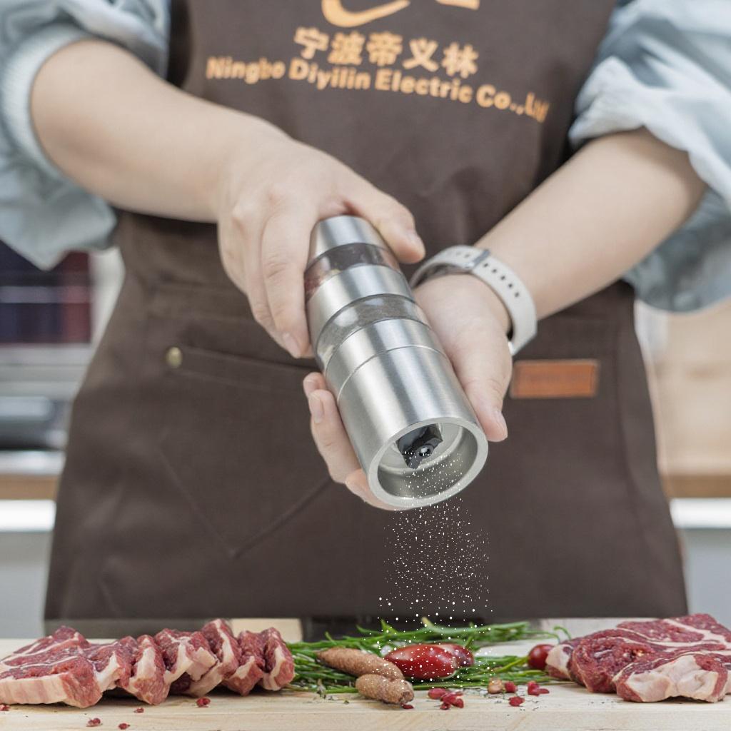 Kitchenware Utensils Stainless Steel 3 in 1 Manual Salt Pepper Grinder Mill