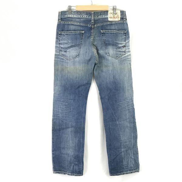 HILFIGER DENIM Distressed Denim Jeans Blue Size W32 L32 Inseam 83cm(USED)