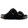 Birkenstock Плюшевые удобные теплые шлепанцы Женские сандалии Черные 1025920