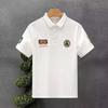 2024 Тонкий тренд Мужская футболка поло в корейском стиле - Лацкан, Короткий рукав, Универсальный летний модный топ