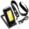 Foldable LED Work USB Magnetic COB for Dog Walking and Outdoor with Ring Strap Light, Waterproof, Rechargeable, Flashlight, Light, Portable, Use,