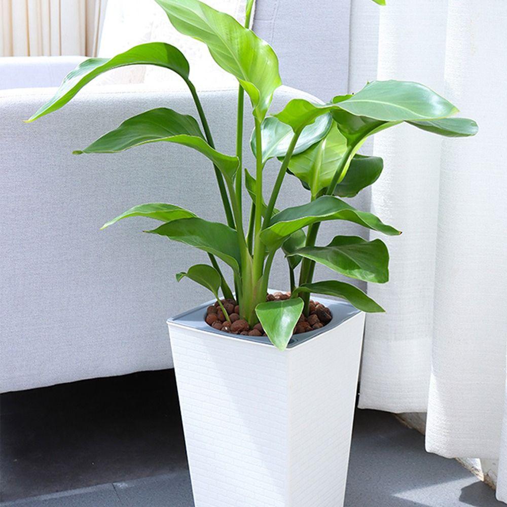 Square Shape Bonsai Flowerpot Brick Pattern Succulent Flower Pot Balcony Plant Pot Garden Supplies