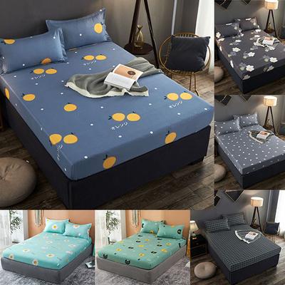 Простыня на резинке из 100% хлопка, впитывающая пот, дышащее постельное белье, наматрасник с 2 наволочками