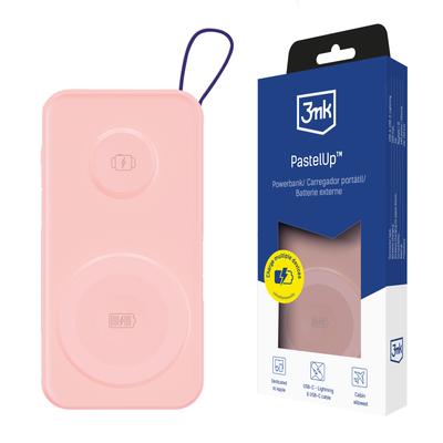 Аксессуары - 3Mk Pastelup 10 000 мАч 22,5 Вт USB 1A1C - Розовый