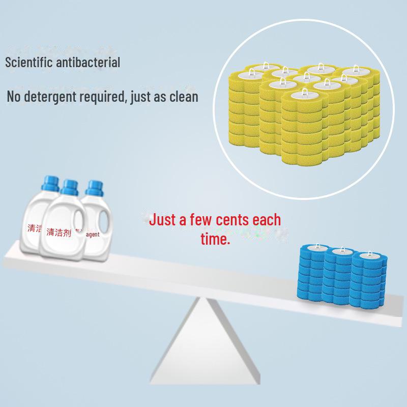 Настенный одноразовый туалетный ершик со сменной головкой — отсутствие мертвых углов для эффективной уборки