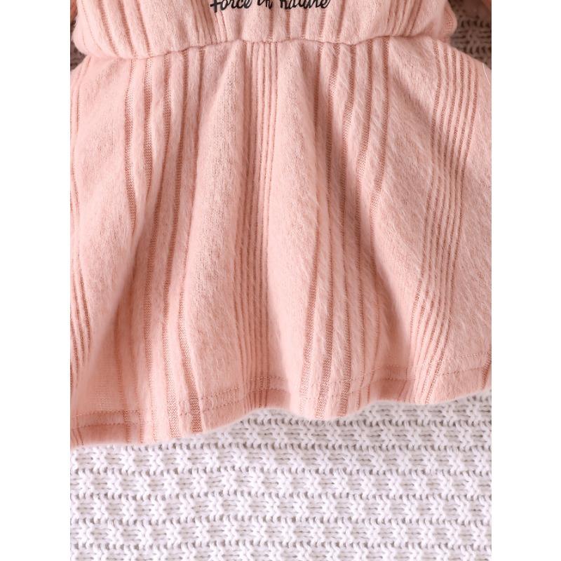 Two-Piece Girl Sweet and Gentle Spring/Autumn New Butterfly Print Letter Hoodie Sweatshirt and Pants Set, Perfect for Outdoor, Knit