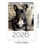 1pc Cute Puppy Wall Calendar - Pet Dog Theme, 12 Different Designs, Suitable for Dog Lovers, Christmas and New Year Gifting