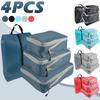 4 шт., компрессионные упаковочные кубики, расширяемые дорожные сумки для хранения, органайзер для багажа
