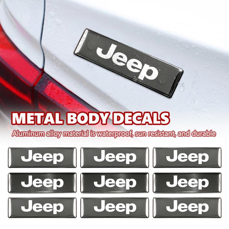 Car Trunk Body Sticker Aluminum Alloy Emblem Auto Stickers For Jeep Cherokee Wrangler JK Gladiator Compass Renegade Patriot AJT1