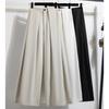 Spring Plus Size Women Wide Leg Pants Basic Elastic Pants Loose Casual High Waist Trousers Pleated Pants 5XL