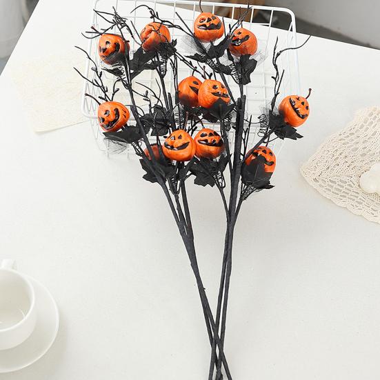 1/2/3Pcs Halloween Pumpkin Branch Spooky Black Office Holiday Party Indoor Tree Branch Home Outdoor Fake
