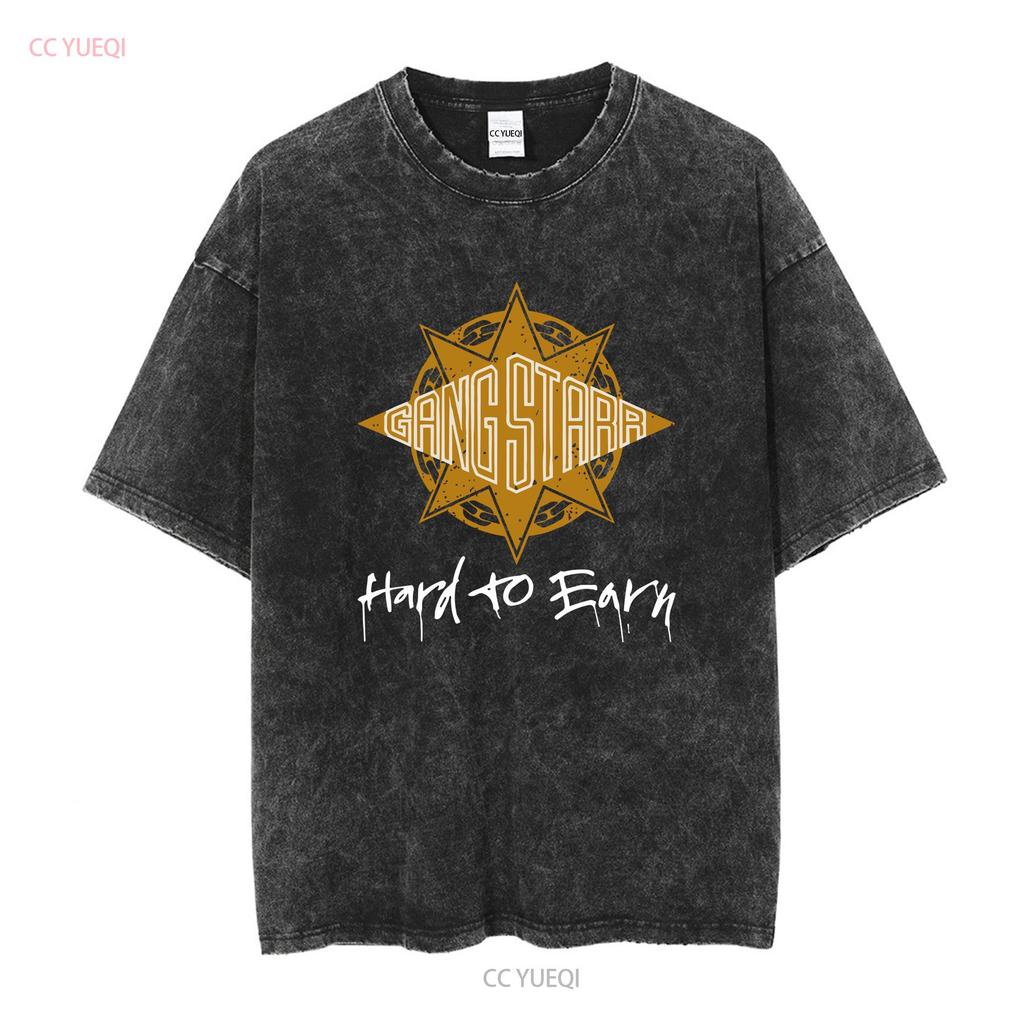 Hard To Earn Gang Starr 1990-е Хип-Хоп Brainstorm Mass Appeal The Planet Футболка с длинным или коротким рукавом винтажная Постиранная слегка