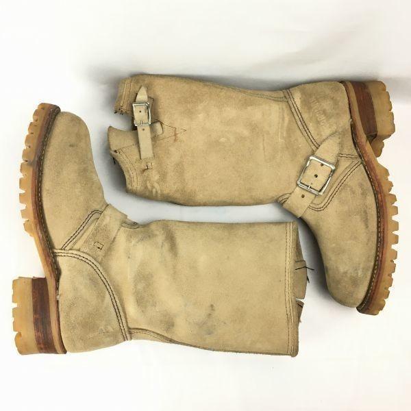 Винтажные ботинки инженера Carolina PT/91 с металлическим подноском, 90-е годы, размер примерно. 23.524.5см Бежевые Ботинки/Туфли(ИСПОЛЬЗОВАЛ)