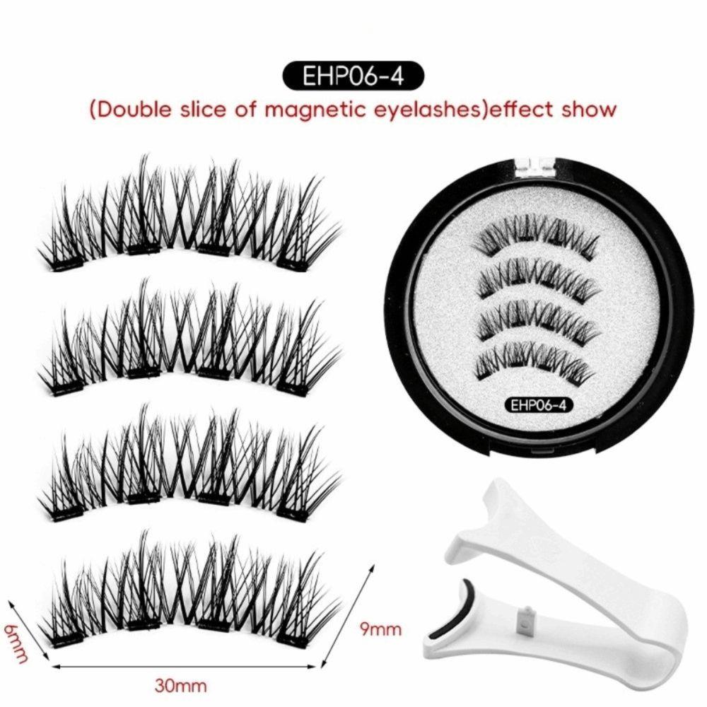 Zero Glue False Lashes 3D Beauty Eyelashes Supplies Reusable Magnetic Eyelashes Daily Use