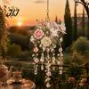 Waterproof Wind Chimes for Patio Acrylic Flower & Sun/Moon Chimes, Window Hanging Suncatcher Housewarming Gifts New Home Living Room Balcony,