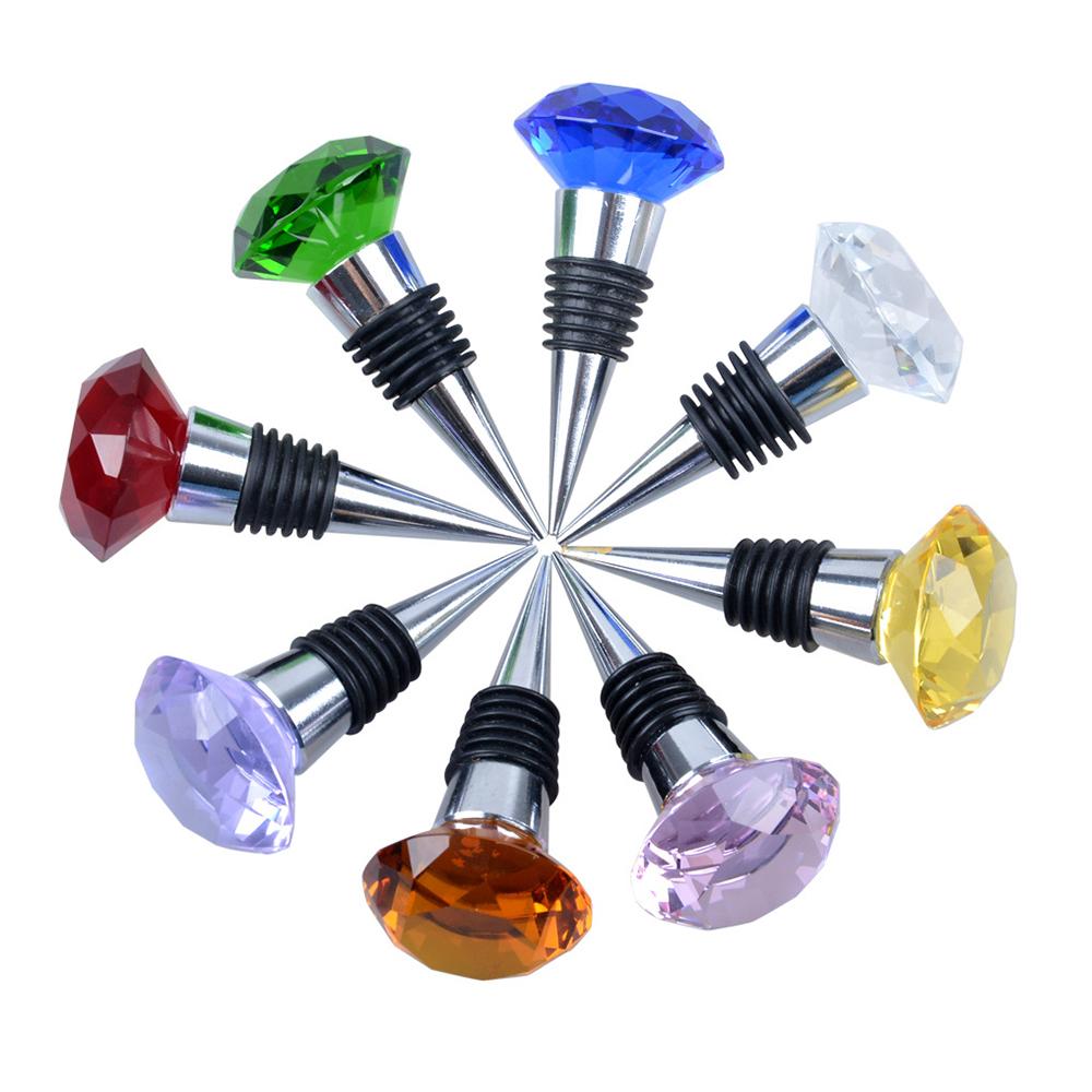 Wedding Favor Heart Wine Bottle Stopper Olive Oil Metal Cork Party Drink Bar Tool Twist Plug Accessories Crystal Wine Stopper