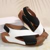 Large Size Wide Strip with Beach Slope Heel Thick Sole Fish Mouth Sandals Summer New Rocking Shoes