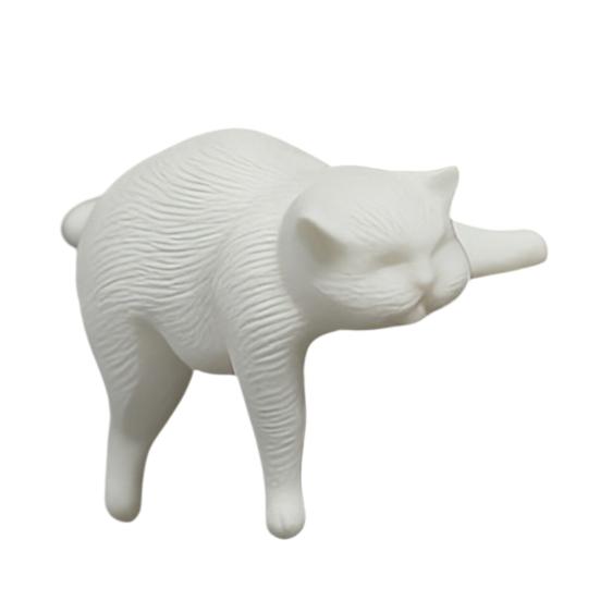 3D-печатная модель кошки, Фигурка лежащей кошки, Подвеска на край стола, Настольное украшение с матовой текстурой из смолы, Креативный подарок для любителей кошек