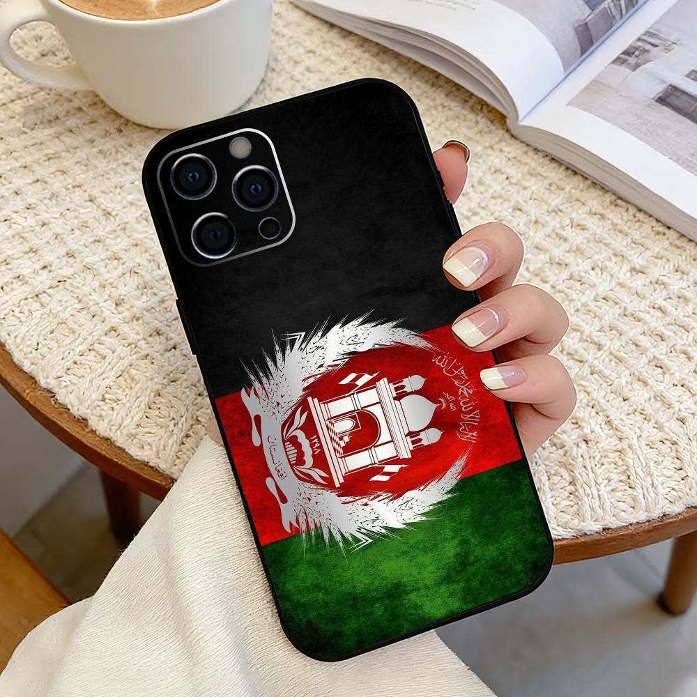 Чехол для телефона с флагом Афганистана Искусство Силиконовый Мягкий Для IPhone 17 16 15 14 13 12 11 X XR Plus Pro Max Plus