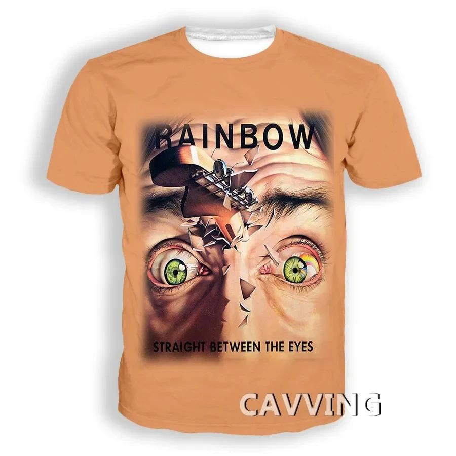 Популярная рок-группа Rainbow 3D-принт Мужская/Женская футболка Летний хип-хоп тренд Футболка с коротким рукавом Оверсайз Крутая футболка с круглым вырезом