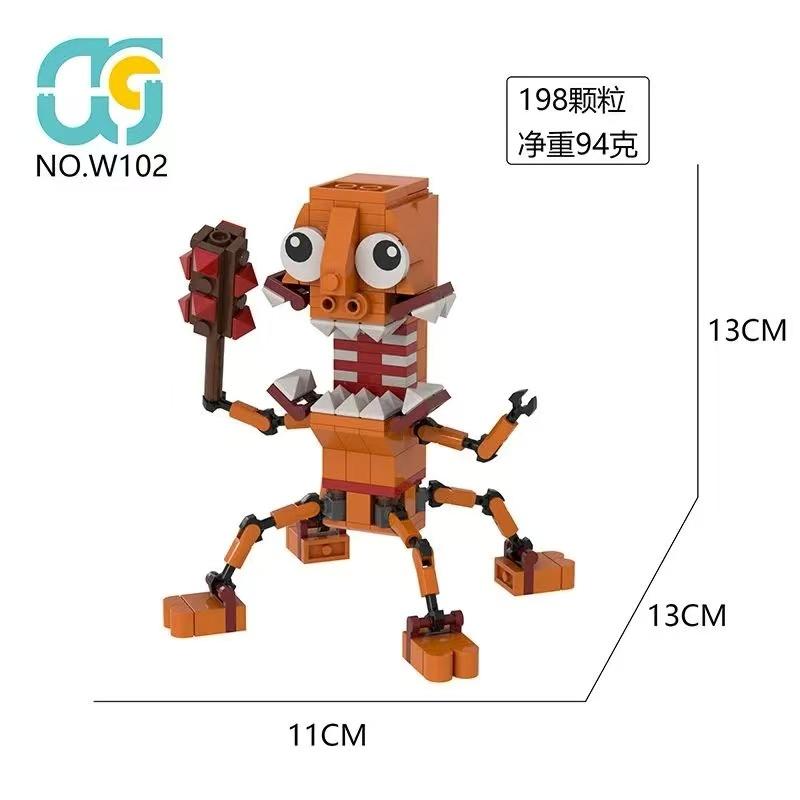 Новый Тип Мутация Тунг Тунг Тунг Сахур Фигурка Ужасов Развивающие Сборные Строительные Блоки Кукла Игрушки Для Ребенка Подарки На День Рождения