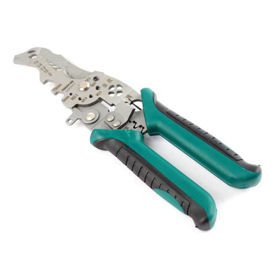 Multi-function Wire Stripper Heavy Duty Alloy Wire Stripping Pliers Crimper Cutter Ergonomic Handle Portable Electricians Cable Cutting Pliers
