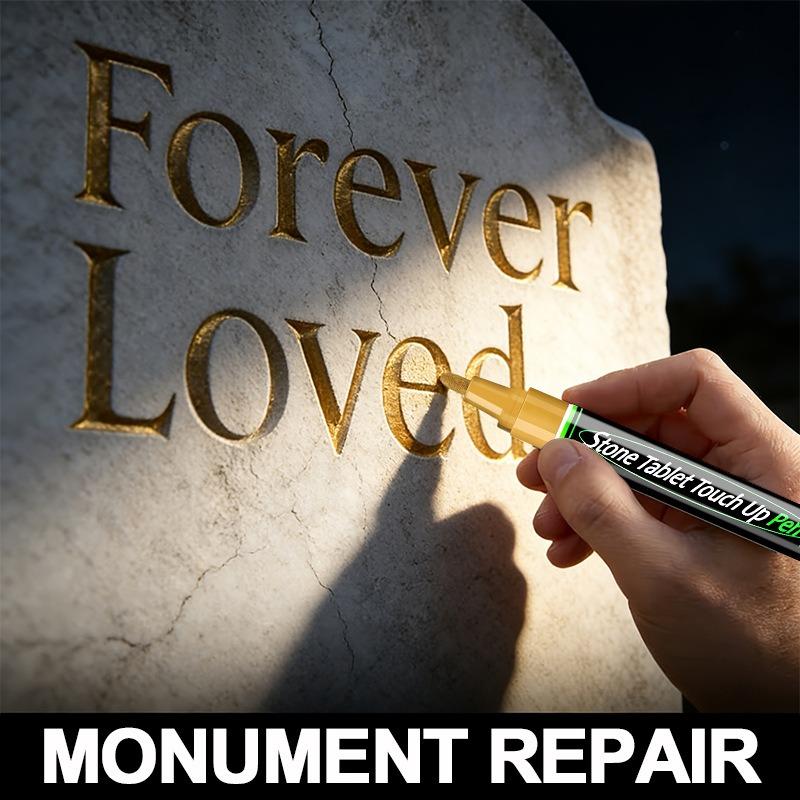 Pet tombstone touch up paint pen, metal pen for repairing inscriptions, touch up paint, high temperature resistance, waterproof, not easy to fade