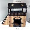 Wide Durable Useful Wooden Cat House With Terrace Floor